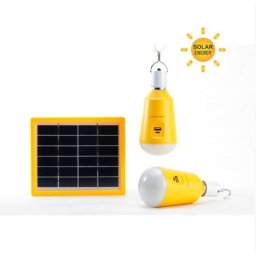 Solarni set sa panelom 3W i dve LED sijalice od 2W