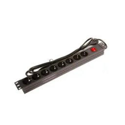 Mirsan 220V razvodni PDU panel 191U sa 8 utičnih mesta,prekidač,prenaponska zaštita,kabl 1.8m