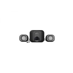 Natec PUG, Stereo Speakers 2.1, 11W RMS (Subwoofer 5W, Satellites 6W), USB power, 3.5mm Connector, Black ( NGL-2111 )