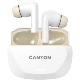 Canyon headset hexagon 7 tws Wireless Charge White Beige ( CNS-TWS7WB )