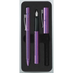 Set Faber Castell Grip hemijska olovka + naliv pero M Glam violet