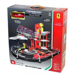 Burago ferrari 1:43 r p racing garage, incl. 1 car ( BU30197 )