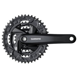 Shimano pogon fc-m371-l, za 9-brzina, 170mm, 48x36x26tw/o cg, chain case compatible, crni, w/crank fixing bolt, shimano logo, ind.pack ( EF