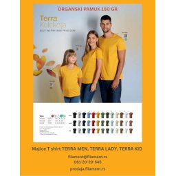 Majica T shirt TERRA MEN organic 150 gr artikal MT013