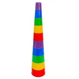 Plastična igračka za slaganje Zanimljiva piramida 10 el. 9x9x41cm ( 035110 )