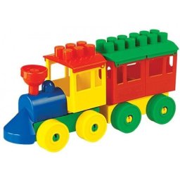 Dečija igračka kocke za slaganje - Vozić 1 vagon 22x6x10cm ( 036698 )