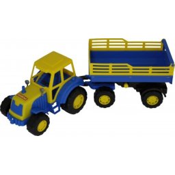 Igračka traktor sa prikolicom plavo - žuti ( 035271 )