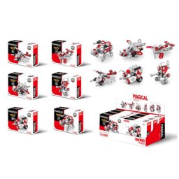 Mini konstruktor - različite metalne mašine - crvena ( 978537 )
