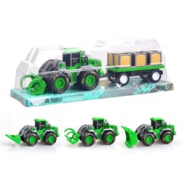 Traktor prikolica sa drvenim blokovima ( 604694 )