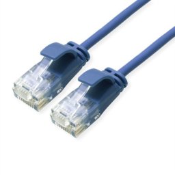Secomp roline UTP data center PatchCord slim Cat6a LSOH blue 0.3m ( 4393 )