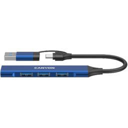 Canyon hub DS-02 4in1 USB-A/C Blue ( CNS-TDS02BL )