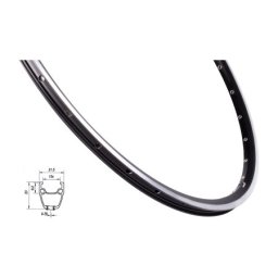 Felga mach1 road runner 622x15 32 rupe crna ( 70190 )