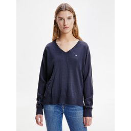Tommy Hilfiger Jeans Sweater - TJW V-NECK SWEATER blue