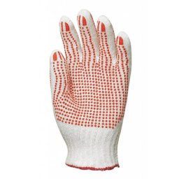 Pletena rukavica s crvenim pvc granulama veličina 7 ( 4350 )