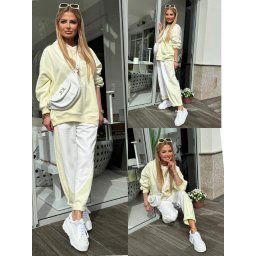 Yellow and white tracksuit set By o la la