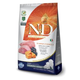 N&D Pumpkin hrana za pse Puppy Medium&Maxi - Jagnjetina i borovnica 2.5kg