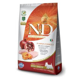N&D Pumpkin hrana za pse Adult Mini - Piletina i nar 2.5kg