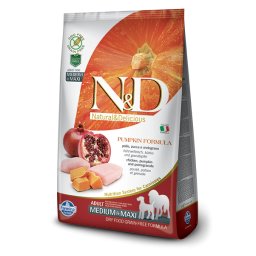 N&D Pumpkin hrana za pse Adult Medium&Maxi - Piletina i nar 12kg