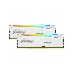 Kingston DDR5 64GB (2x32GB) 5200MHz CL40 fury beast white RGB XMP memorija ( KF552C40BWAK2-64 )