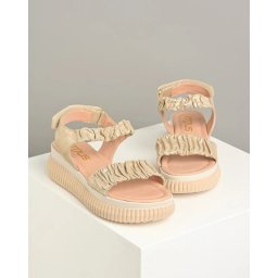 Ženske kožne sandale na debelom đonu L68005 bež