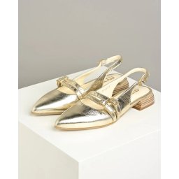 Ženske kožne sandalete T98117 zlatne