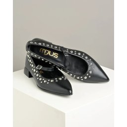 Ženske kožne baletanke T98108 crne