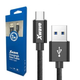 XWAVE KABL USB TIP C NA TIP A 2M SIVI/CRNI