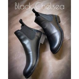 Duboke muške cipele Chelsea crne boks