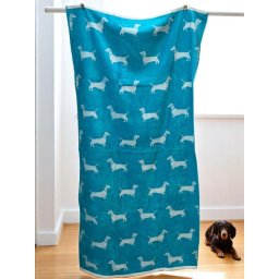 Plažni peškir "Blue Dachshund" 160x83 cm – 100% pamuk A11 ( VLK000668-"Blue Dachshund" )
