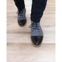 Klasične crno sive duboke muške cipele