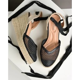 Sandale na platformu S414 crne