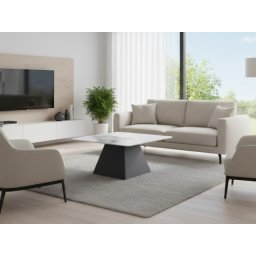 Klub sto CT 6050 Bela keramička ploča/drvo metalno postolje 600x600x480mm ( 800-617 )