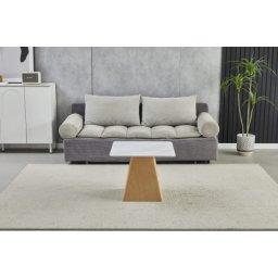 Klub sto CT 6050 Bela keramička ploča/Drvo metalno postolje 800x800x430mm ( 800-616 )