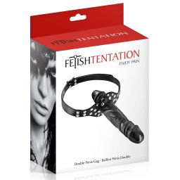 Dupli penis gag za usta Double Penis Gag Black