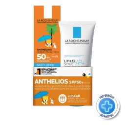 La Roche-Posay Anthelios Mleko za zaštitu od sunca za kožu beba SPF 50+, 50 ml + Lipikar Syndet AP+, 100 ml PROMO