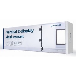 MA-D2-02 Gembird Podesivi vertikalni stoni drzac za dva monitora, tilt, 17-32 max.2x9kg