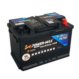 Akumulator Power-Max PK700, AGM, Start&Stop, 70Ah