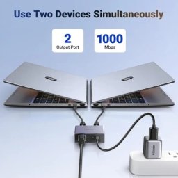 Ugreen nw301 rj45 gigabitni aktivni spliter 1 na 2 1000mbps ( 45311 )