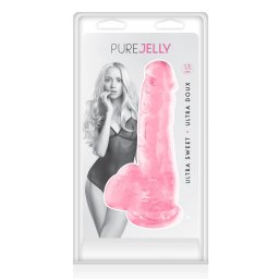 Mekani prozirni dildo Pure Jelly Pink 17.5 cm