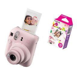 FUJIFILM INSTAX MINI 12 Instant Film Camera (BLOSSOM PINK) + Candy Pop Film