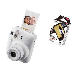 FUJIFILM INSTAX MINI 12 Instant Film Camera (CLAY WHITE) + INSTAX Mini Contact Sheet Film
