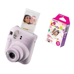 FUJIFILM INSTAX MINI 12 Instant Film Camera (LILAC PURPLE) + INSTAX Candy Pop Film