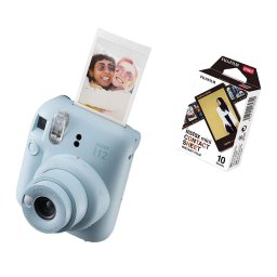 FUJIFILM INSTAX MINI 12 Instant Film Camera (PASTEL BLUE) + Contact Sheet Film