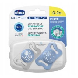 Chicco laža micro,silikon,0-2m,plava,2kom ( A075992 )