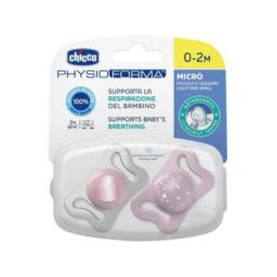 Chicco laža micro silikon 0-2m roze 2kom ( A075991 )