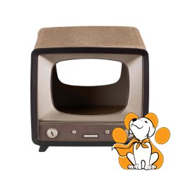 District 70 Telly Kućica Sa Grebalicom Za Mačke U Obliku Retro Televizora