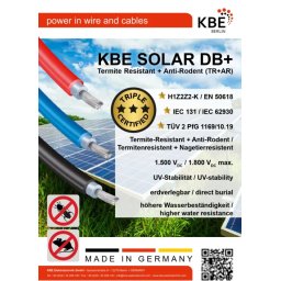 SOLARNI KABL 6MM CRVENI 20m, cena za pakovanje