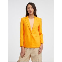 Orange Women's Linen Jacket ONLY Lola-Caro - Ladies