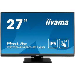 IIYAMA Multiboard T2754MSC-B1AG 27" PCAP 10P Touch, Anti Glare coating, 1920x1080, IPS-panel, Slim Bezel, Speakers, VGA, HDMI, Double Hinge