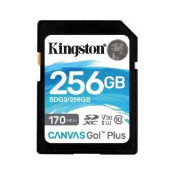 KINGSTON U3 V30 SDXC 256GB Canvas Go Plus 170R C10 UHS-I SDG3256GB